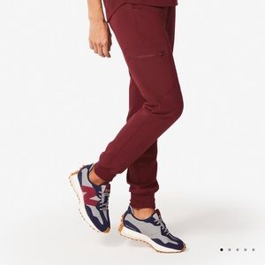 FIGS Burgundy Zamora Joggers